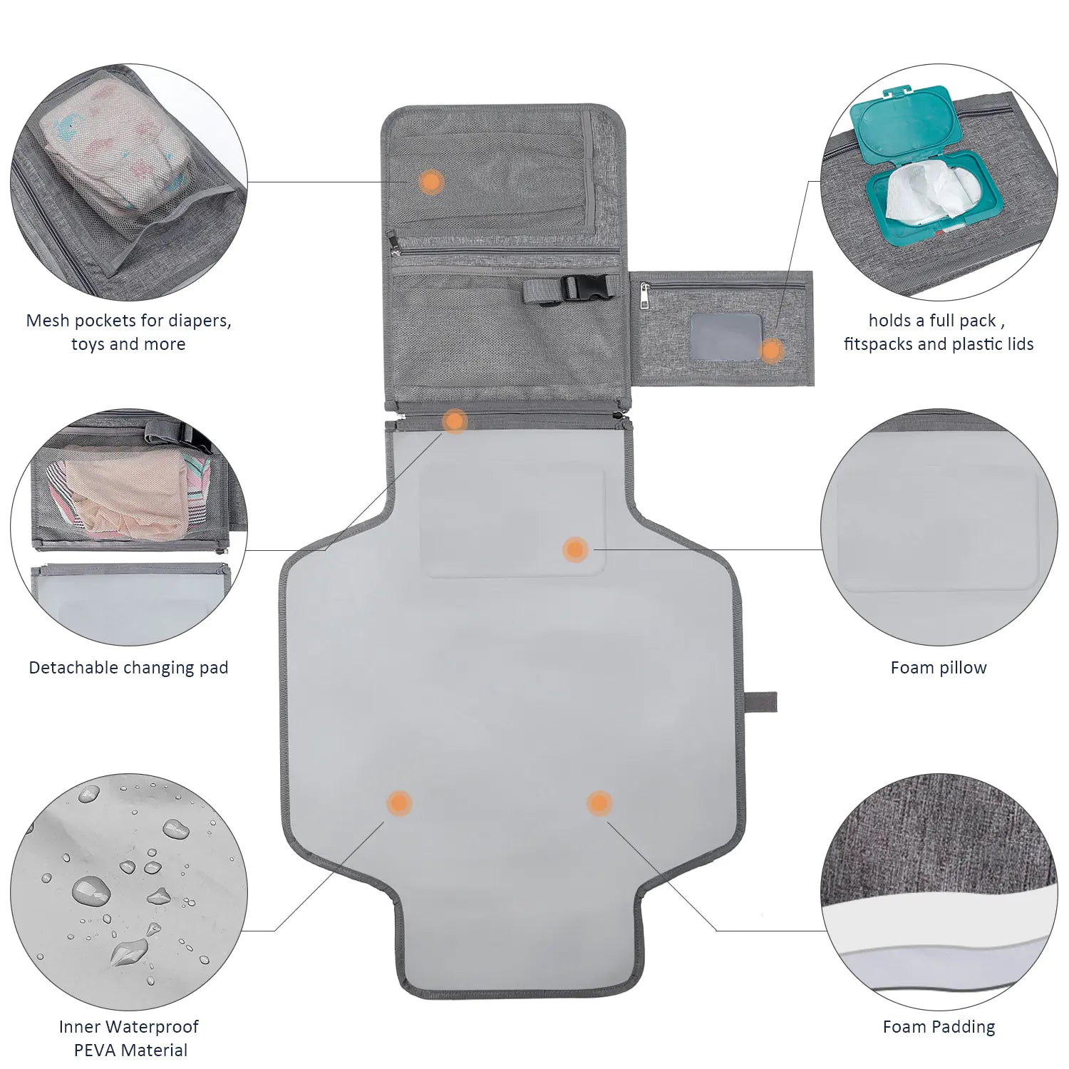 Portable Waterproof Folding Baby Diaper Pad
