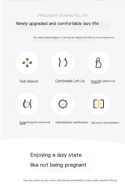 J-Shaped Pregnancy Pillow